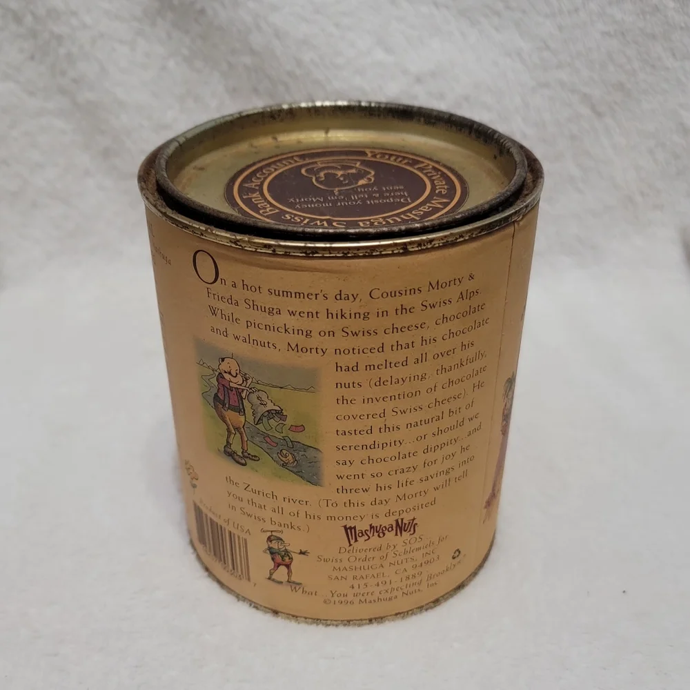 Vintage Mashuga Nuts Can Rare Coin Bank